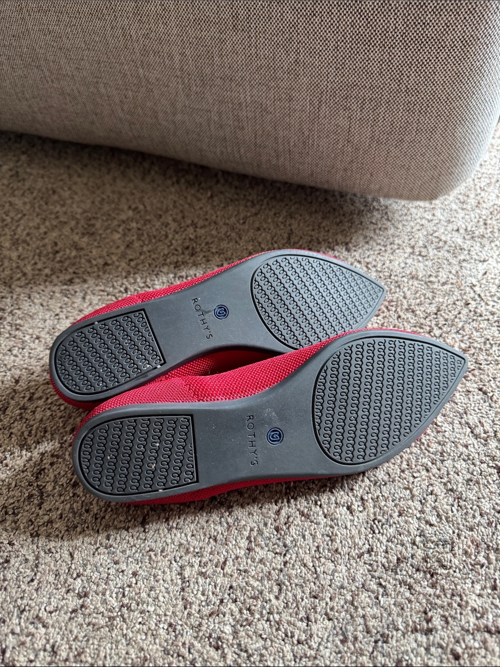 Rothy's Women's Crimson Pointed-Toe Knit Flats - Picture 3 of 4